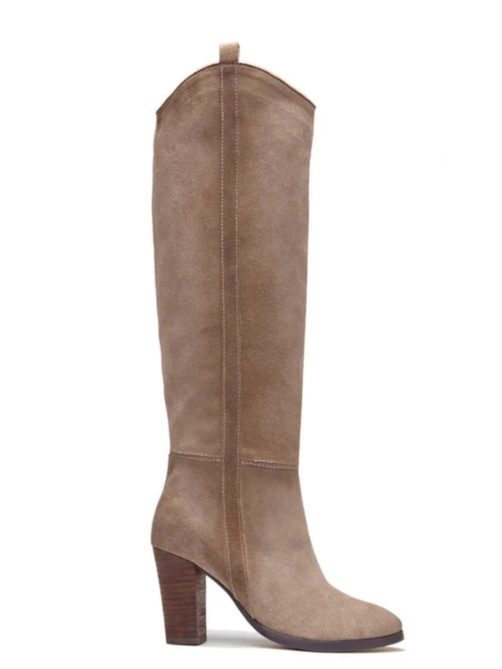 Dolce Vita Tan Myste Suede Knee-High Block 3” Heel Boots Sz 9 - Picture 3 of 13